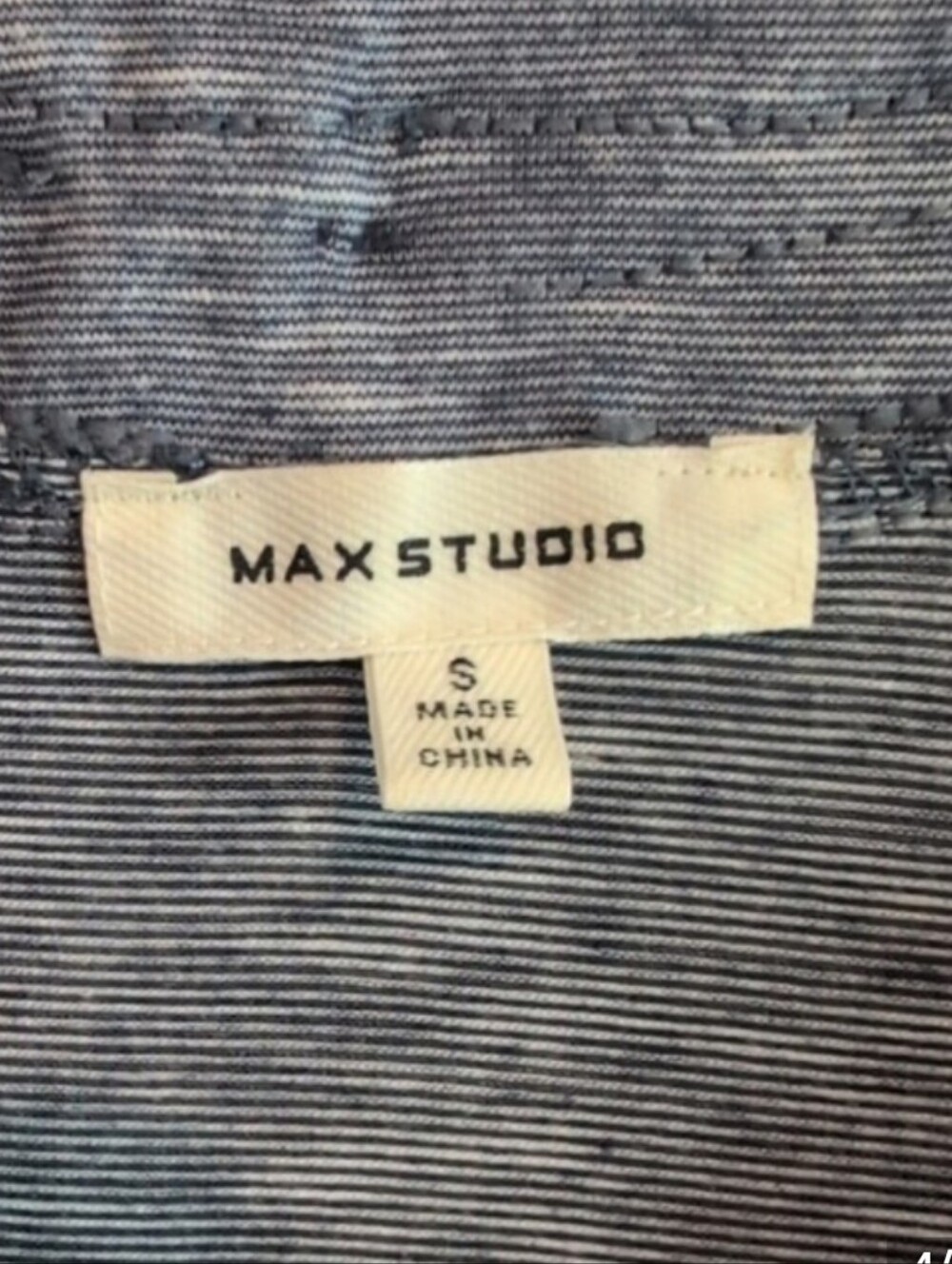 Fall Max Studio Sleeveless Navy Blue Heather V-Neck Knit Dress  Small Autumn - Picture 5 of 9